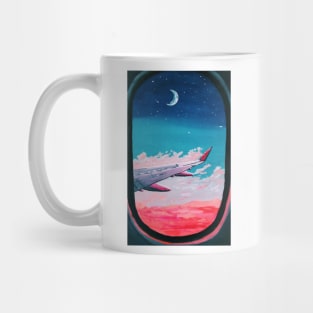 Fiery Airplane Window Mug